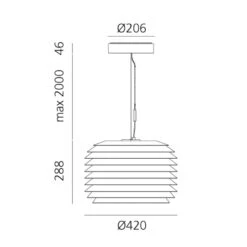 Artemide Slicing LED-Hängeleuchte, IP65, Ø 42 Cm -Innenleuchten Store 10000633 2