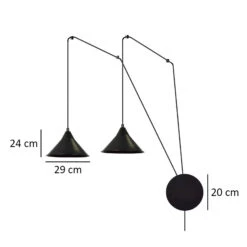 Hängeleuchte Ramo, Zweiflammig, Schwarz -Innenleuchten Store 10003120 6