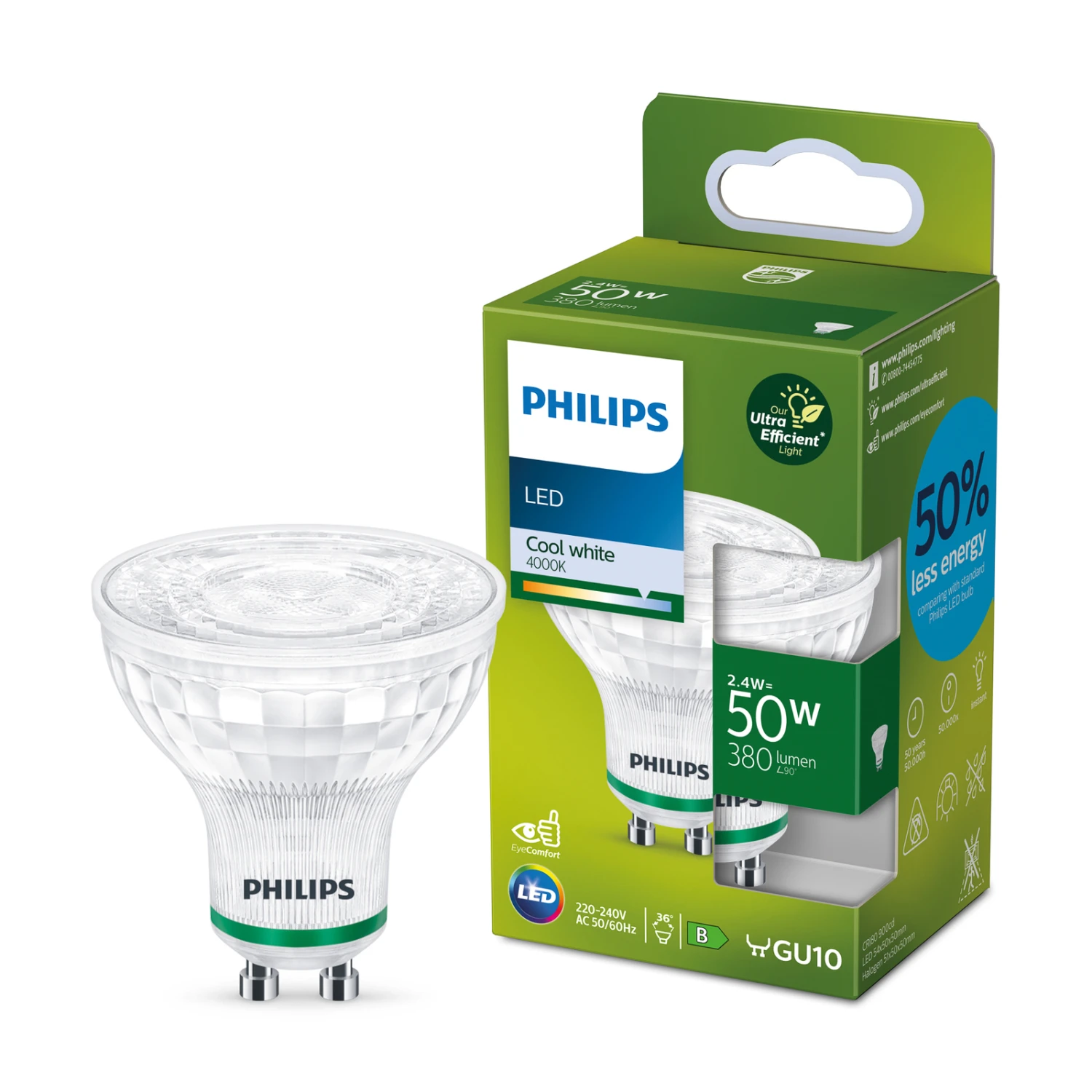 Philips LED-Reflektor GU10 2,4W 380lm 36° 4.000K 5 Philips LED-Reflektor GU10 2,4W 380lm 36° 4.000K – Bild 3