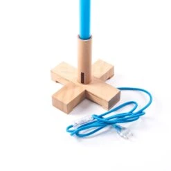 SELETTI Linea LED-Stehleuchte Mit Holz, Blau -Innenleuchten Store 10009489 8