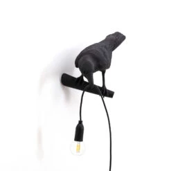 SELETTI Bird Lamp LED-Dekowandlampe, Links Schwarz -Innenleuchten Store 10009771 3