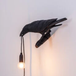 SELETTI Bird Lamp LED-Dekowandlampe, Links Schwarz -Innenleuchten Store 10009771 7