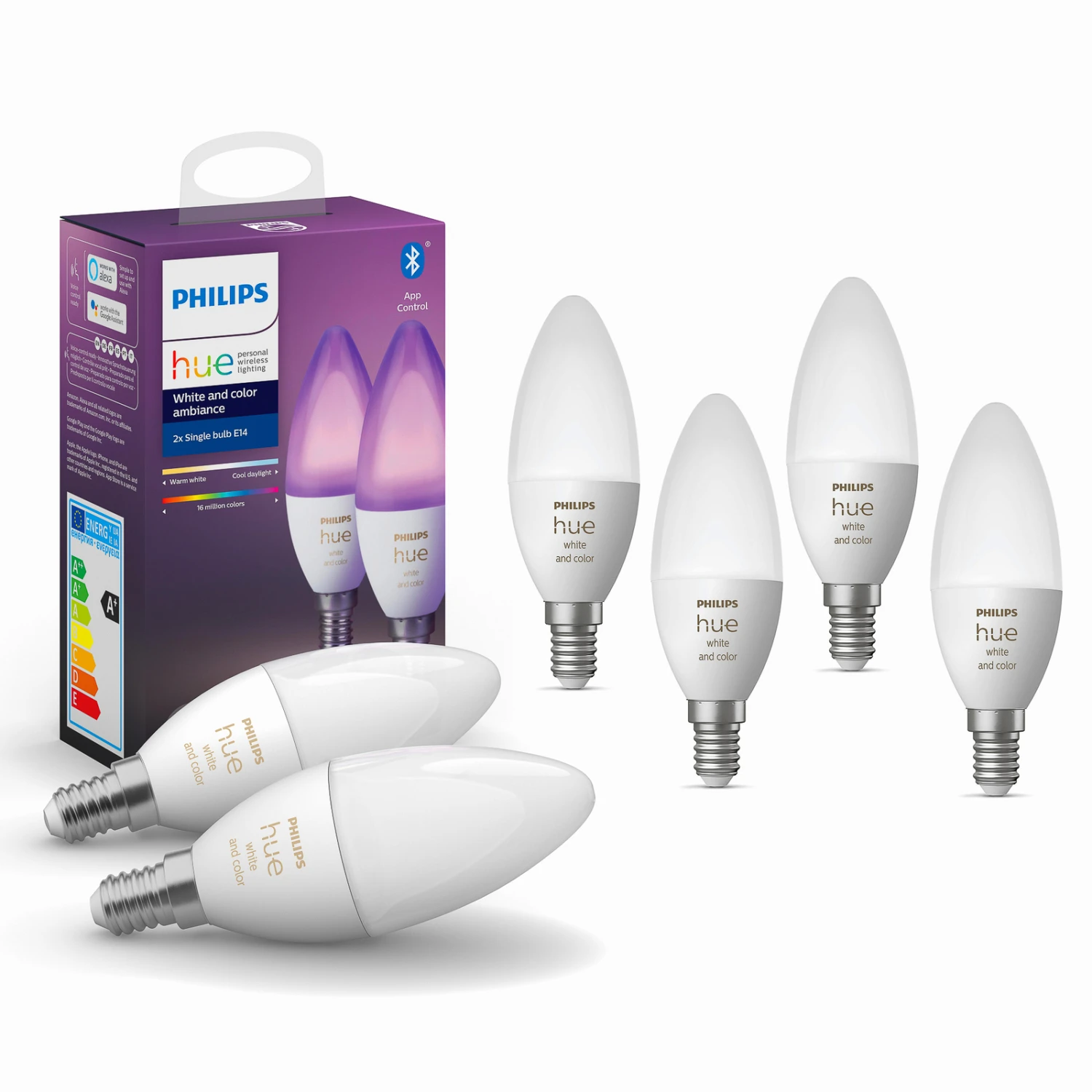 6x Philips Hue Kerze White&Color Amb. E14 5,3W 3 6x Philips Hue Kerze White&Color Amb. E14 5,3W