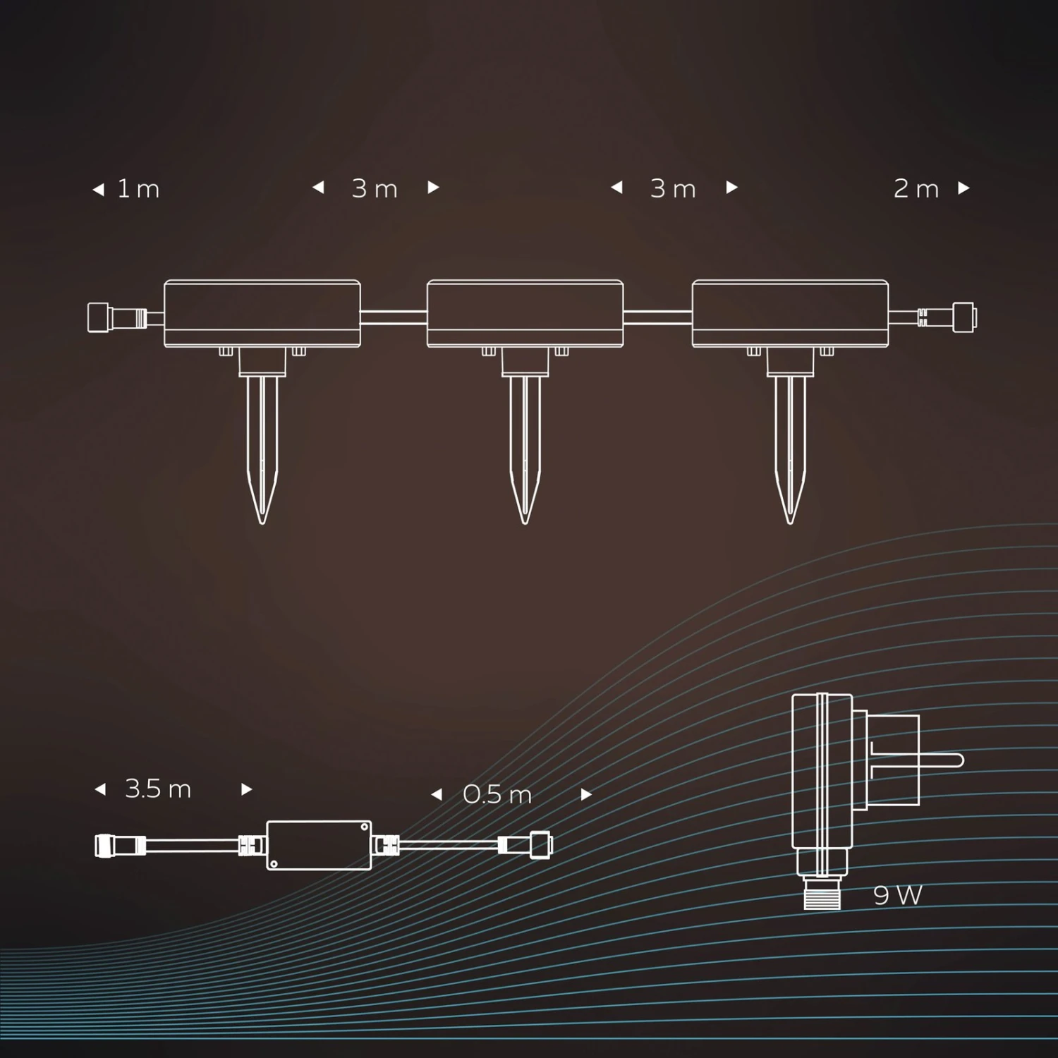 Calex Smart Outdoor Ground Spot, CCT RGB 3-flg. 6 Calex Smart Outdoor Ground Spot, CCT RGB 3-flg. – Bild 4