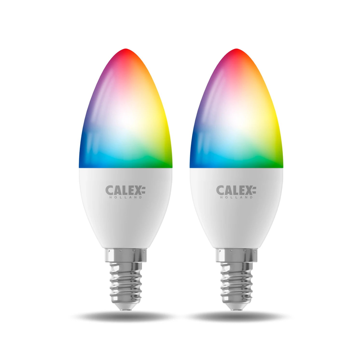 Calex Smart LED-Kerze E14 B35 4,9W CCT RGB 2er-Set 3 Calex Smart LED-Kerze E14 B35 4,9W CCT RGB 2er-Set