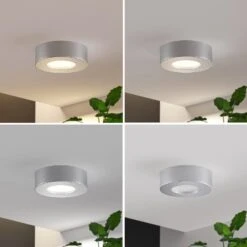 Prios Edwina LED-Deckenlampe, Silber, 12,2cm, 10er -Innenleuchten Store 10012578 6