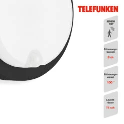 LED-Sensor-Außenwandleuchte Dortmund Ø17cm Schwarz -Innenleuchten Store 10013720 5