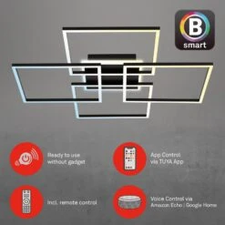 LED-Deckenleuchte Frame S, 72,4x72,4 Cm, Schwarz -Innenleuchten Store 10014538 6