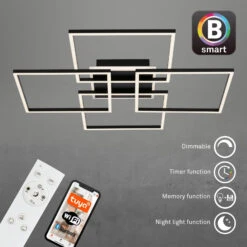 LED-Deckenleuchte Frame S, 72,4x72,4 Cm, Schwarz -Innenleuchten Store 10014538 8