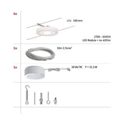 Paulmann DiscLED I Seilsystem 4fl. Bluetooth -Innenleuchten Store 10015459 3