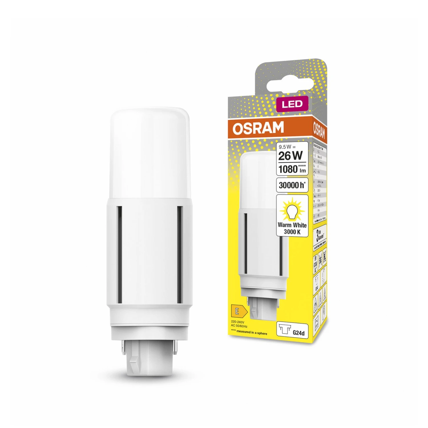OSRAM Dulux LED-Lampe G24d D26 VT EM/AC 9,5W 830 4 OSRAM Dulux LED-Lampe G24d D26 VT EM/AC 9,5W 830 – Bild 2