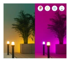 WiZ Elpas LED-Wegeleuchte Schwarz RGBW Erweiterung -Innenleuchten Store 10018005 8