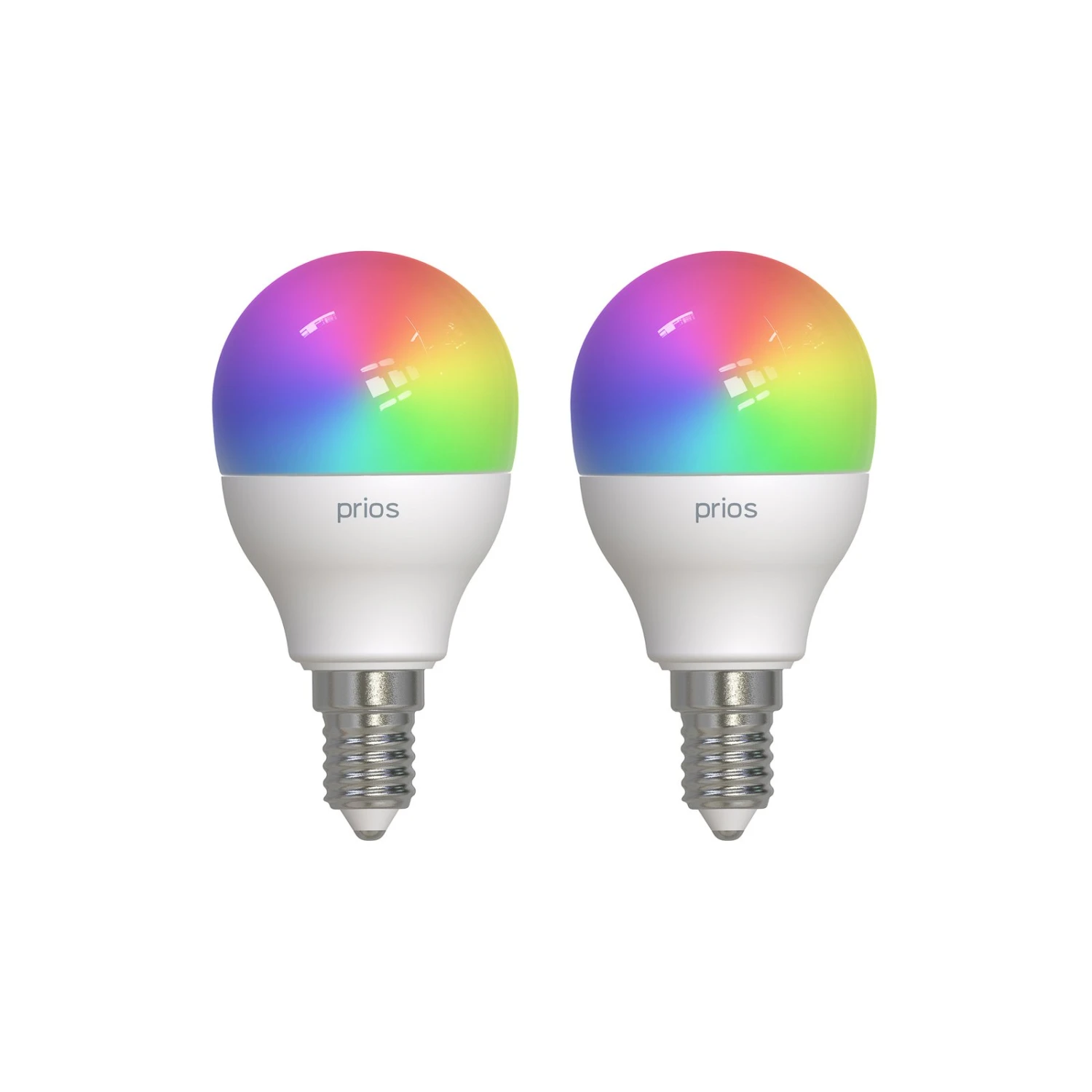 Prios LED-E14 Tropfen 4,9W RGBW WLAN Matt, 2er-Set 3 Prios LED-E14 Tropfen 4,9W RGBW WLAN Matt, 2er-Set