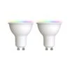 Prios LED-GU10 Plastik 4,7W RGBW WLAN Opal 2er-Set -Innenleuchten Store 10018109