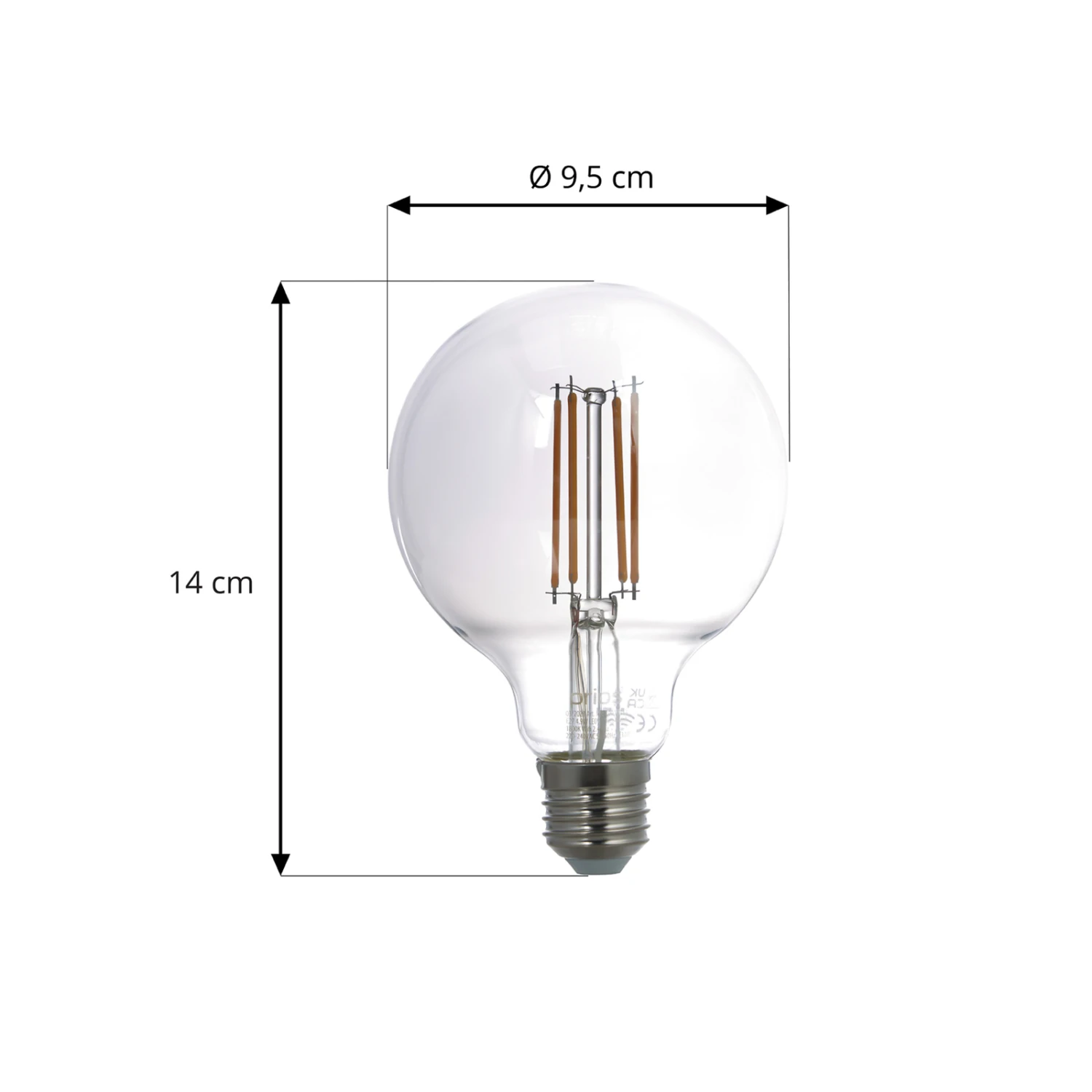 Prios LED-E27-Globe Rauchgrau 4,9W WLAN, 3er-Set 5 Prios LED-E27-Globe Rauchgrau 4,9W WLAN, 3er-Set – Bild 3