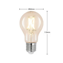 LED-Lampe E27 6W 2.700K Filament,dimmbar Klar 3er -Innenleuchten Store 10018263 2