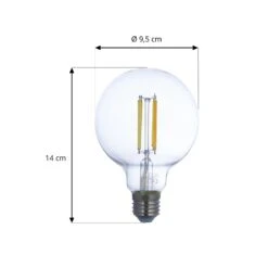 Prios LED-Filamentlampe E27 G95 7W WLAN Klar 2er -Innenleuchten Store 10018320 3