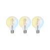 Prios LED-Filamentlampe E27 G95 7W WLAN Klar 3er -Innenleuchten Store 10018321
