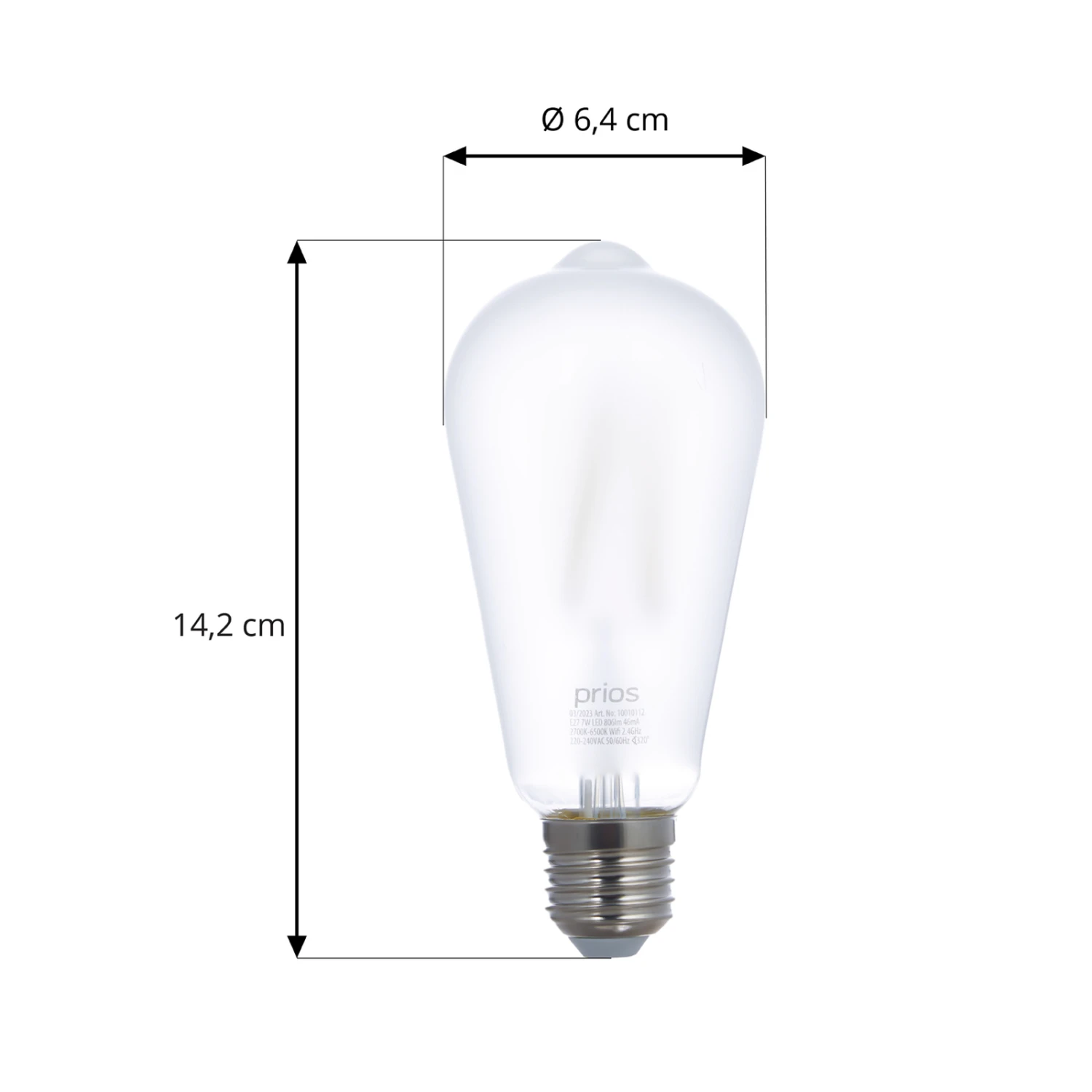 Prios LED-E27-Leuchtmittel ST64 7W WLAN Matt 2er 6 Prios LED-E27-Leuchtmittel ST64 7W WLAN Matt 2er – Bild 4