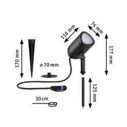 Paulmann Plug&Shine Shira Erdspießspot ZigBee RGBW -Innenleuchten Store 10019712 5