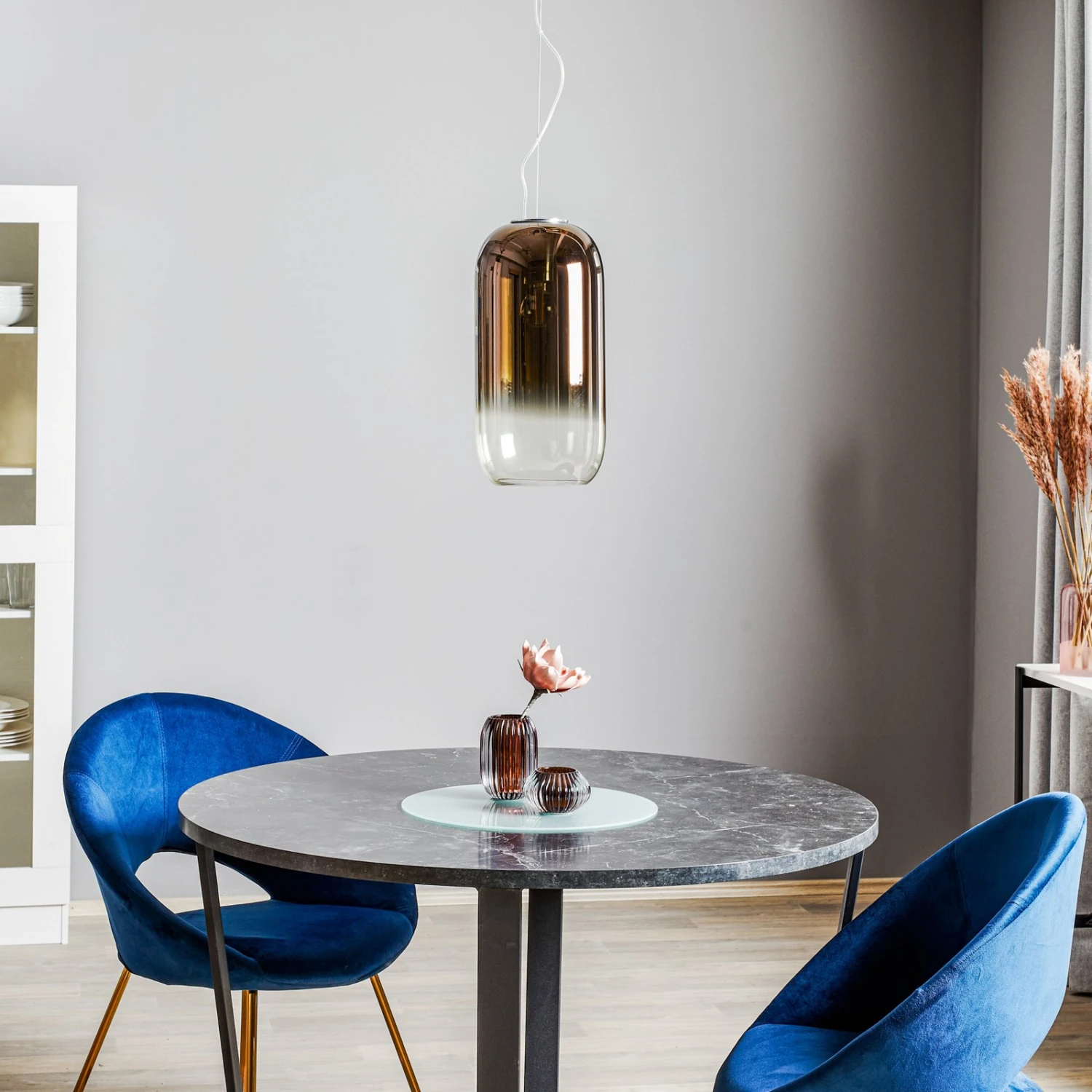 Artemide Gople Hängeleuchte Bronze/silber 5 Artemide Gople Hängeleuchte Bronze/silber – Bild 3