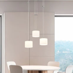 BANKAMP Grazia Hängelampe ZigBee 3fl Rund Nickel