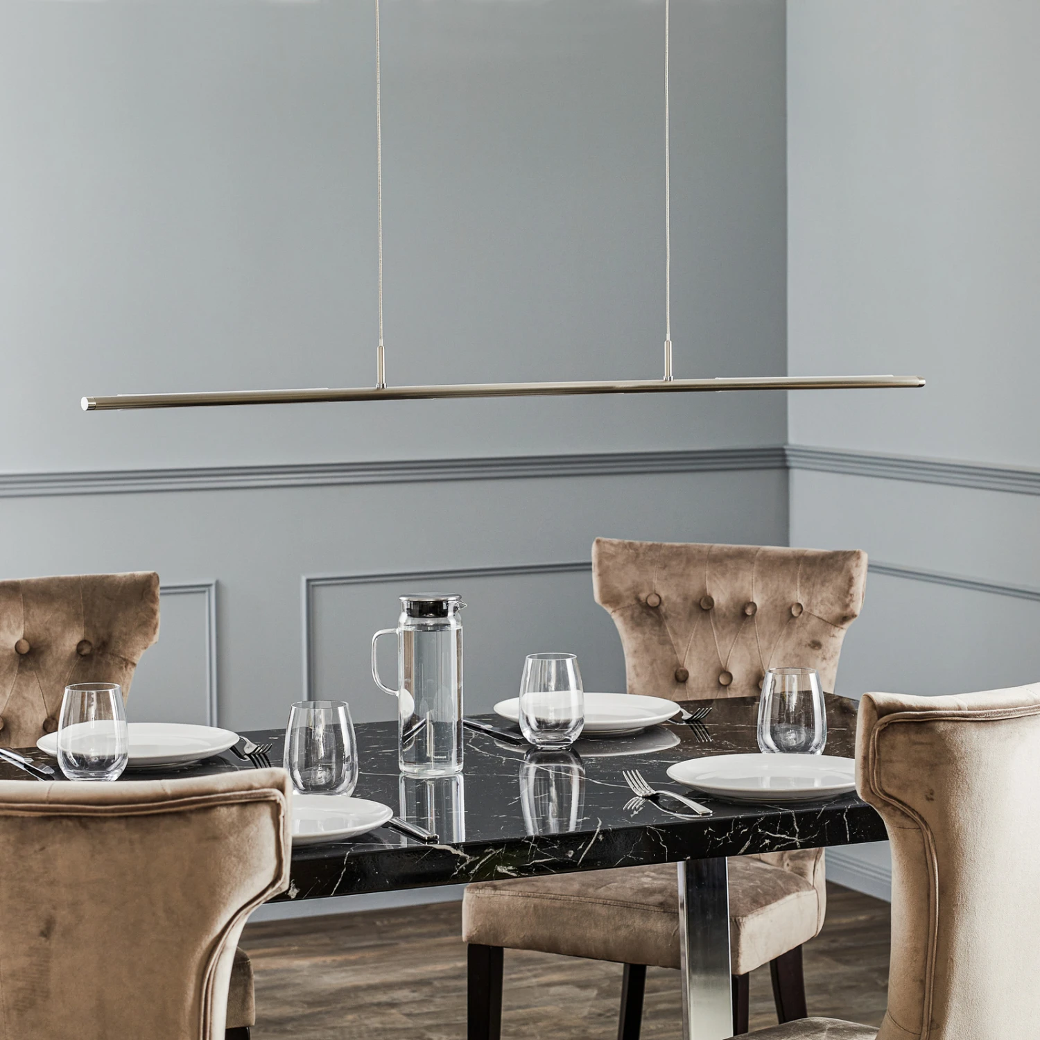 Rothfels Conrado LED-Pendellampe, Nickel Matt 5 Rothfels Conrado LED-Pendellampe, Nickel Matt – Bild 3