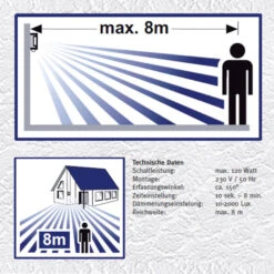 Außenwandlampe Quadrat Aus Edelstahl Mit Sensor -Innenleuchten Store 2011004 2