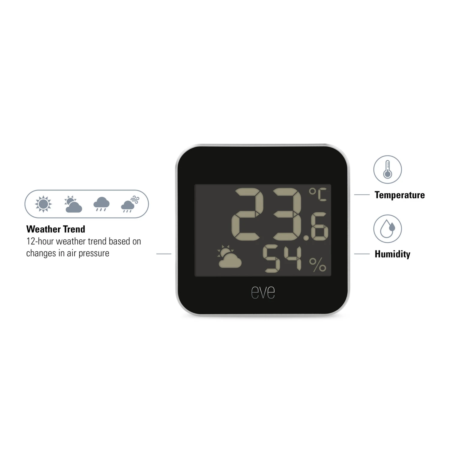 Eve Weather Smart Home Wetterstation, Thread-fähig 4 Eve Weather Smart Home Wetterstation, Thread-fähig – Bild 2