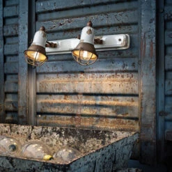 Wandlampe C1676/1 Mit Korb, Zweiflammig, Weiß -Innenleuchten Store 3517172 2