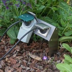 Steckdosenbalken 4402, 2fach Mit Erdspieß -Innenleuchten Store 4009022 3