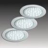 Hera R 68-LED Einbaustrahler In Edelstahloptik, 3er-Set 1 Hera R 68-LED Einbaustrahler In Edelstahloptik, 3er-Set -Innenleuchten Store 4514048