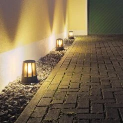 SLV Cone - Anthrazitfarbene Sockelleuchte , IP54 -Innenleuchten Store 5502840 1