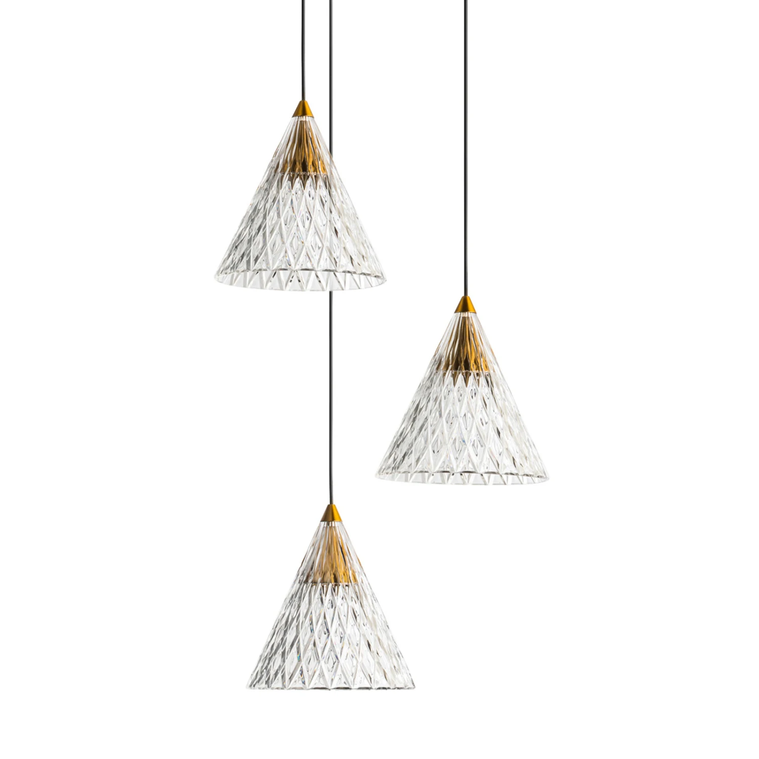 LEDS-C4 Veneto LED-Pendel Anbau 3-flammig Schwarz 3 LEDS-C4 Veneto LED-Pendel Anbau 3-flammig Schwarz