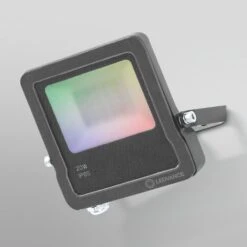 LEDVANCE SMART+ WiFi Floodlight, RGBW, Grau, 20W