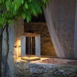 LED-Solarlaterne Teckinox, Teak/Stahl, 45,5cm 11 LED-Solarlaterne Teckinox, Teak/Stahl, 45,5cm -Innenleuchten Store 6112034 4