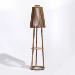 Solar-Stehleuchte Tecka Mit Sensor, Teak -Innenleuchten Store 6112042 12