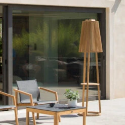 Solar-Stehleuchte Tecka Mit Sensor, Teak -Innenleuchten Store 6112042 3