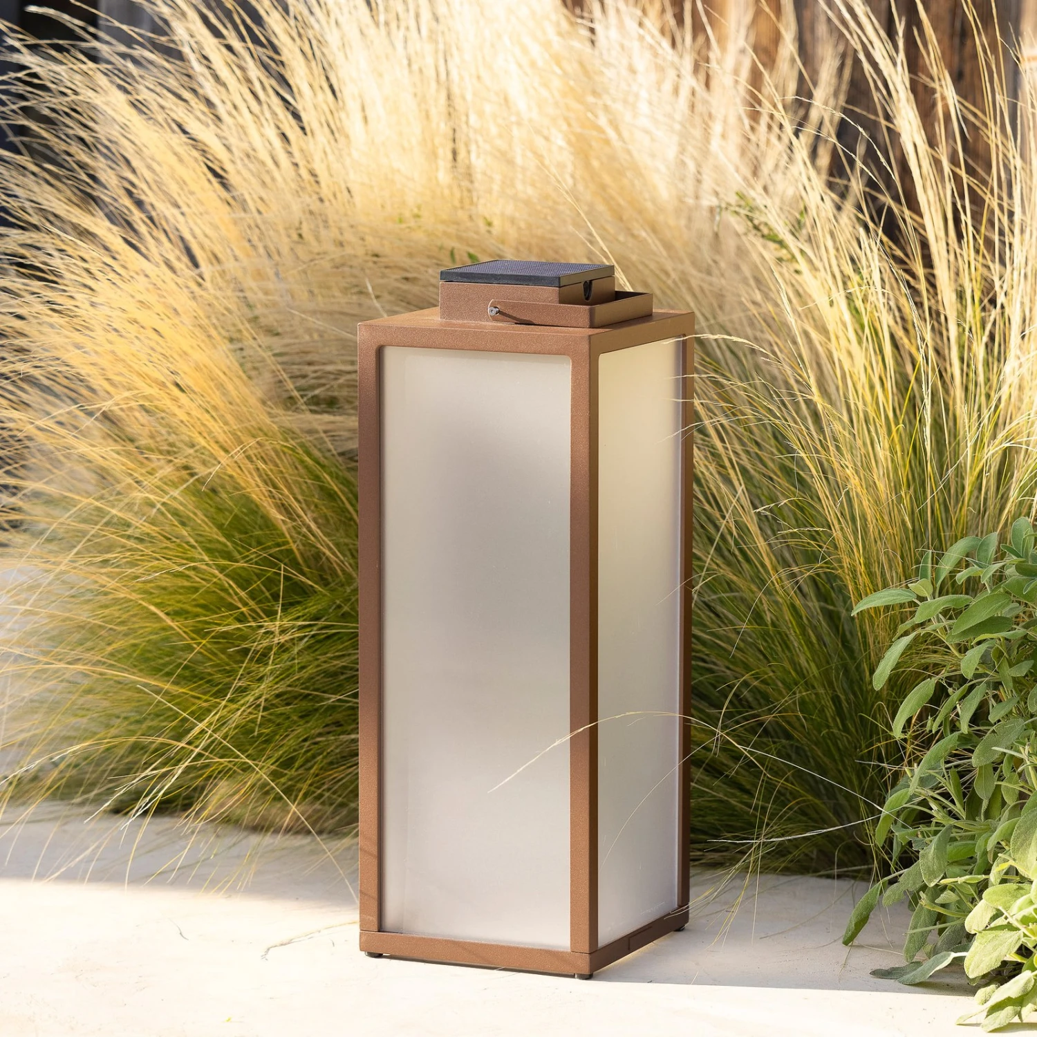 LED-Solarlaterne Tradition, Corten, Höhe 65 Cm 7 LED-Solarlaterne Tradition, Corten, Höhe 65 Cm – Bild 5