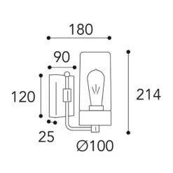 Außenwandleuchte Silindar 3390, Messing Antik/klar -Innenleuchten Store 6515420 2