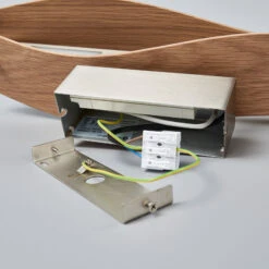 LED-Wandleuchte Lian, Dimmbar, Eiche Natur -Innenleuchten Store 6722425 6