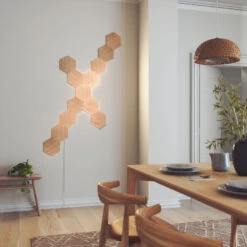 Nanoleaf Elements Wood Hexagons Starter Kit 13x -Innenleuchten Store 6730040 7
