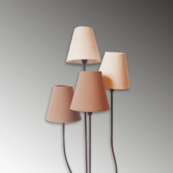 Vierflammige Textil-Stehlampe Braun Und Weiß -Innenleuchten Store 7000800 6