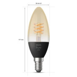 Philips Hue LED-Kerze Filament White E14 4,5W 2er -Innenleuchten Store 7534313 7