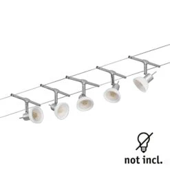 Paulmann Sheela Seilsystem 5fl. Chrom Matt -Innenleuchten Store 7602919 2