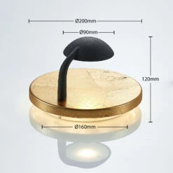 Lindby Lou LED-Wandleuchte In Schwarz-Gold 14 Lindby Lou LED-Wandleuchte In Schwarz-Gold -Innenleuchten Store 8032229 3