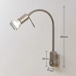 Lindby Ahoja Steckdosenleuchte, Flexarm, Schalter -Innenleuchten Store 8032243 3