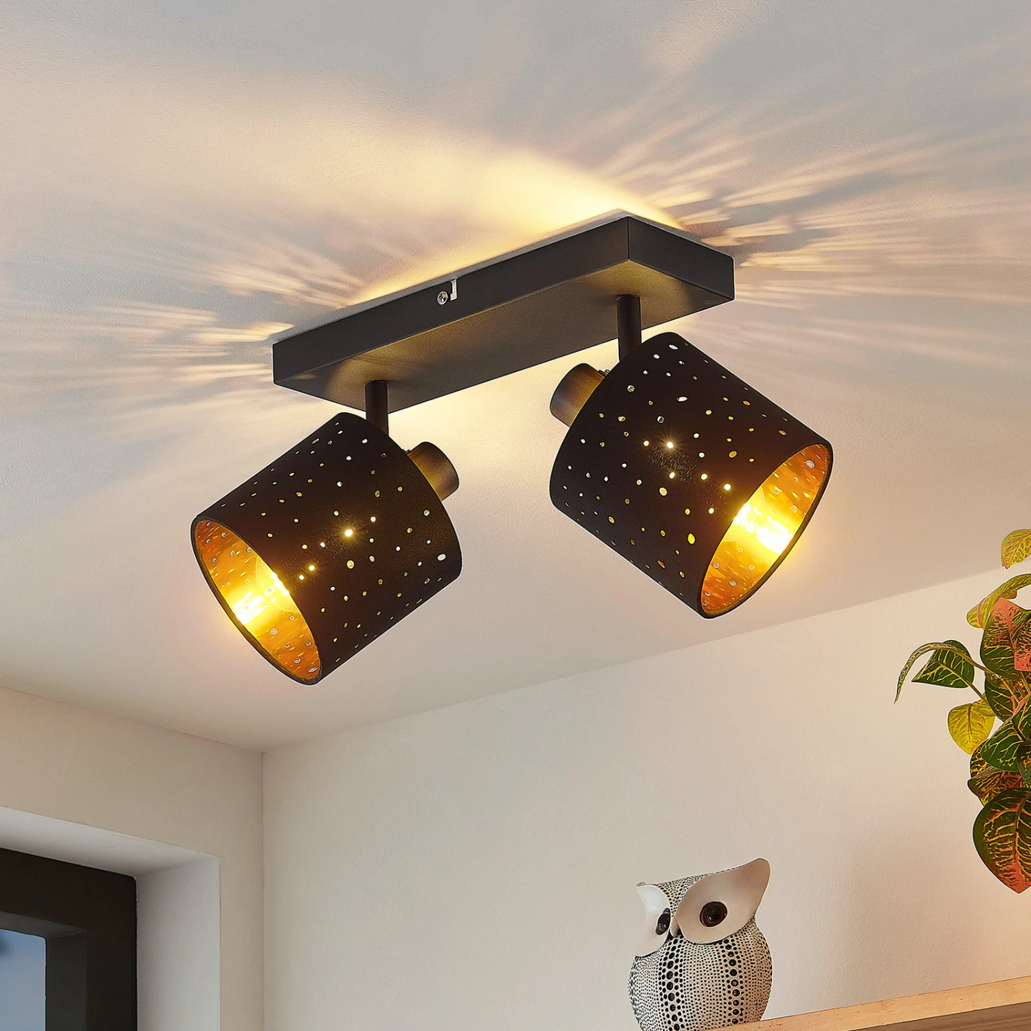 Lindby Darima Deckenstrahler, Zweiflammig, Schwarz 3 Lindby Darima Deckenstrahler, Zweiflammig, Schwarz