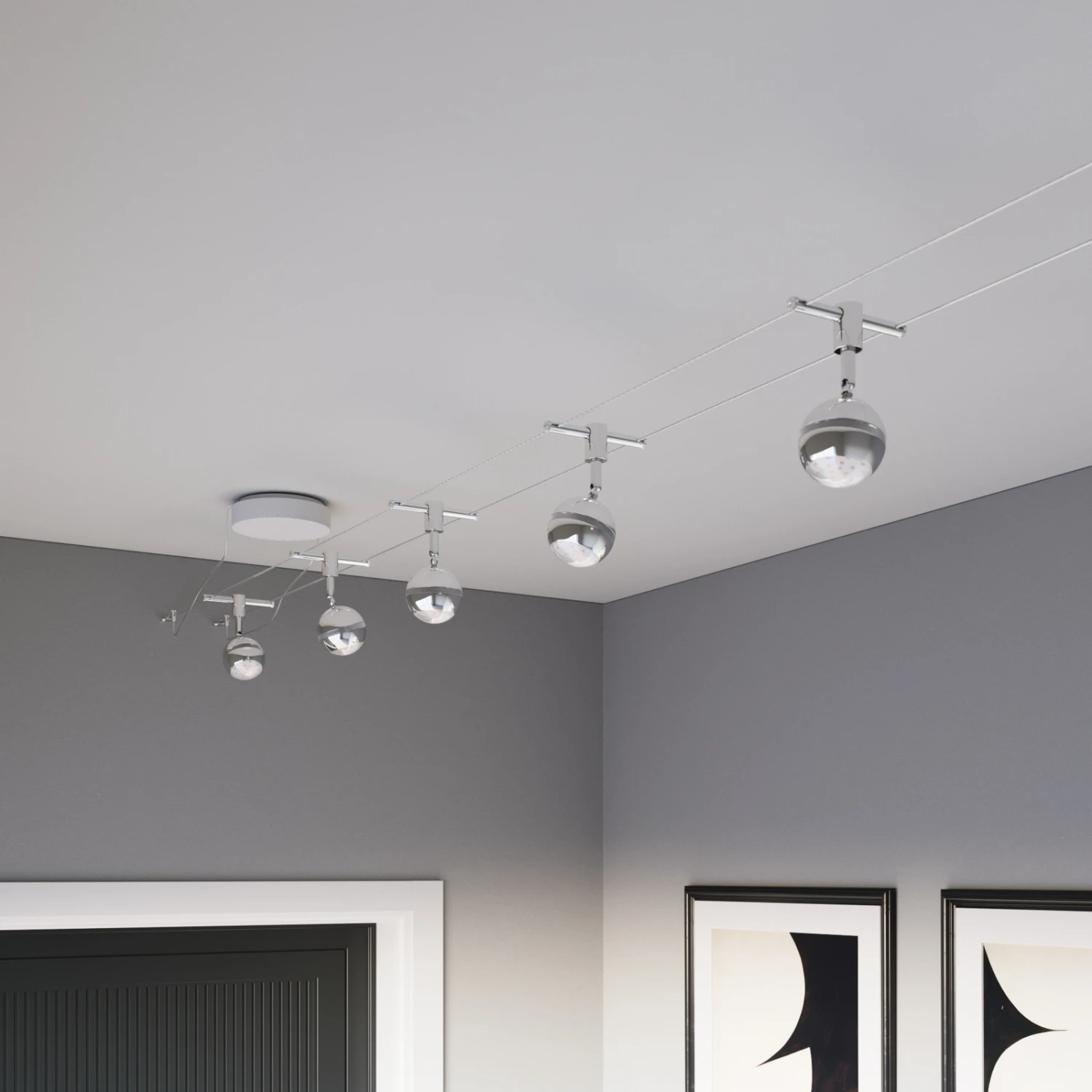 LED-Seilsystem Baloubet In Chrom 4 LED-Seilsystem Baloubet In Chrom – Bild 2