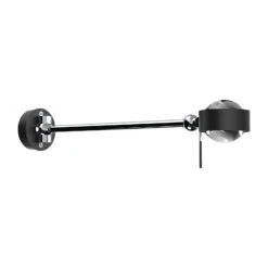 Puk Mini Hotel LED 30cm Linsen Klar, Schwarz/chrom